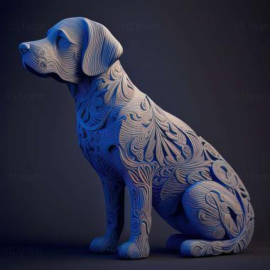 3D model Blue Lacey dog (STL)